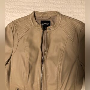 Express Faux Leather Jacket, Tan